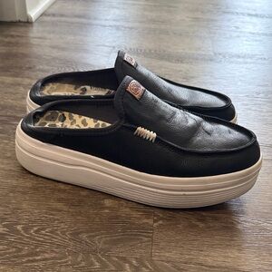 Black Slip-On Platform Hey Dudes